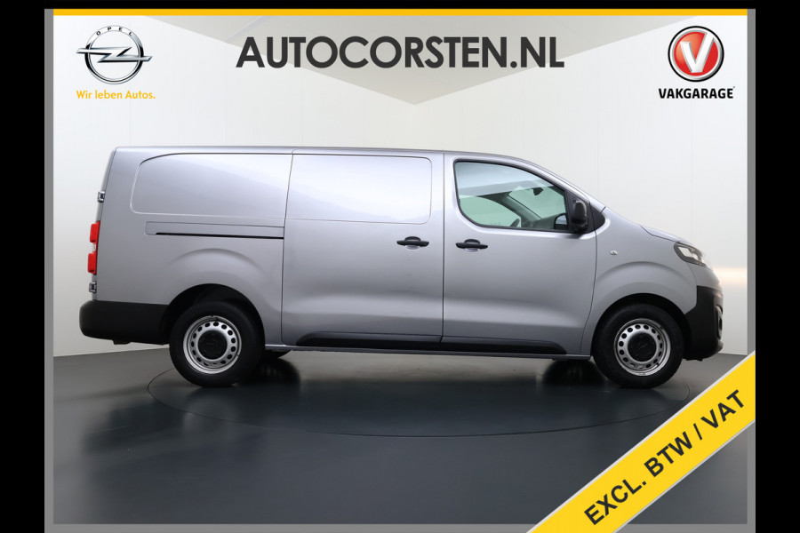 Opel Vivaro 2.0CDTI 145PK L3H1 3-Persoons Trekhaak 360°Camera Airco Navi Apple Carplay Android Auto Bluetooth Regen-Lichtsensor Cruise Control Betonplex Vloer Lat om lat betimmering Schuifdeur 2.500KG Trekgewicht Origineel Nederlandse Auto