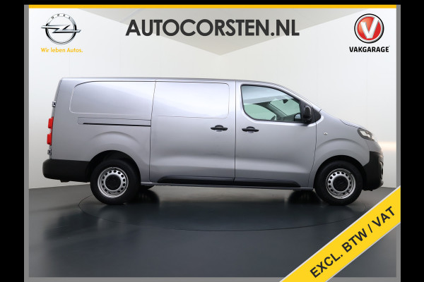 Opel Vivaro 2.0CDTI 145PK L3H1 3-Persoons Trekhaak 360°Camera Airco Navi Apple Carplay Android Auto Bluetooth Regen-Lichtsensor Cruise Control Betonplex Vloer Lat om lat betimmering Schuifdeur 2.500KG Trekgewicht Origineel Nederlandse Auto