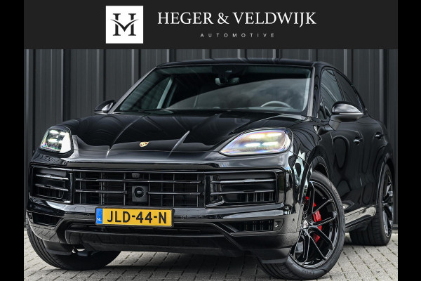 Porsche Cayenne Coupé 3.0 E-Hybrid Black Edition | Sport Chrono | Panoramadak | Bose | HUD | 360 Camera | Stoelventilatie | 18 Wegs Memory | Luchtvering | Soft Close | Ambiance Interieur | Adaptive Cruise | Stuurverwarming | Passagiers Display |