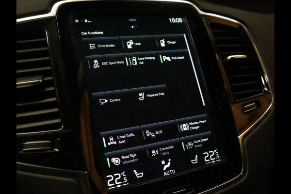 Volvo XC90 2.0 T8 Recharge AWD Inscription Expression [SCHUIFKANTELDAK, HARMAN/KARDON, ADAPTIVE CRUISE, APPLE CARPLAY, ANDROID, 7-PERSOONS, VOL LEDER, STOELVERWARMING, STUURVERWARMING, 360º CAMERA, KEYLESS, LED, PDC V+A, GROOT NAVIGATIE, DIGITAL
