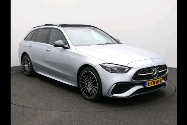 Mercedes-Benz C-Klasse Estate 300 e Business Solution AMG AMG Line | Night Pakket | Panorama Schuif-Kanteldak | Distronic | Parkeerpakket met 360°-camera | Sfeerverlichting. Inclusief 24 maanden Mercedes-Benz Certified garantie voor Europa.