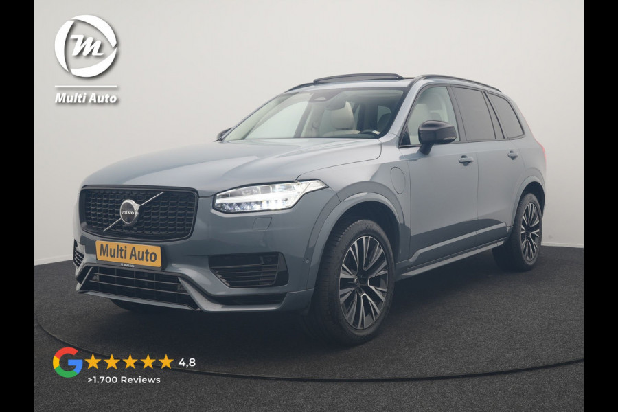 Volvo XC90 Recharge AWD Plus Dark Long Range 7 Persoons PHEV 456pk Dealer O.H | Trekhaak Af Fabriek | Panodak | Adaptive Cruise | 360 Camera | Harman / Kardon | Lederen Sportstoelen Memory & Verwarmd | Keyless | Blis | Stuur Verwarmd | Apple Carplay | Plug In Hybrid