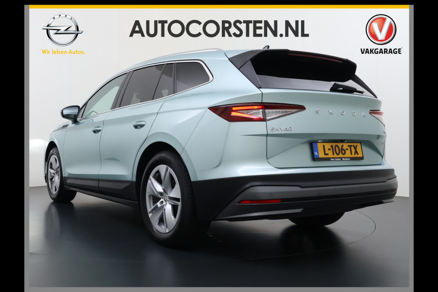 Škoda ENYAQ iV 204PK 80 SOH 92% Camera 3-Zone Ecc Stoel+Stuurverwarming Elek.Achterklep Navi Apple Carplay Android Auto Keyless advanced Pdc Comfort+Klimaat Plus P-Assist Isofix Privacy Glas Lmv DAB Rijstrooksensor 1e Eigenaar Dealeronderhouden