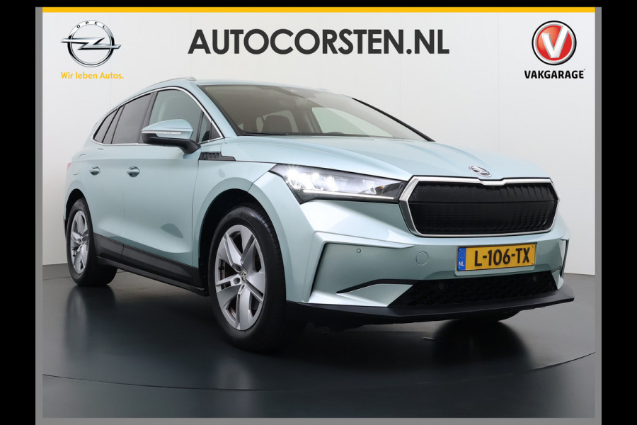 Škoda ENYAQ iV 204PK 80 SOH 92% Camera 3-Zone Ecc Stoel+Stuurverwarming Elek.Achterklep Navi Apple Carplay Android Auto Keyless advanced Pdc Comfort+Klimaat Plus P-Assist Isofix Privacy Glas Lmv DAB Rijstrooksensor 1e Eigenaar Dealeronderhouden