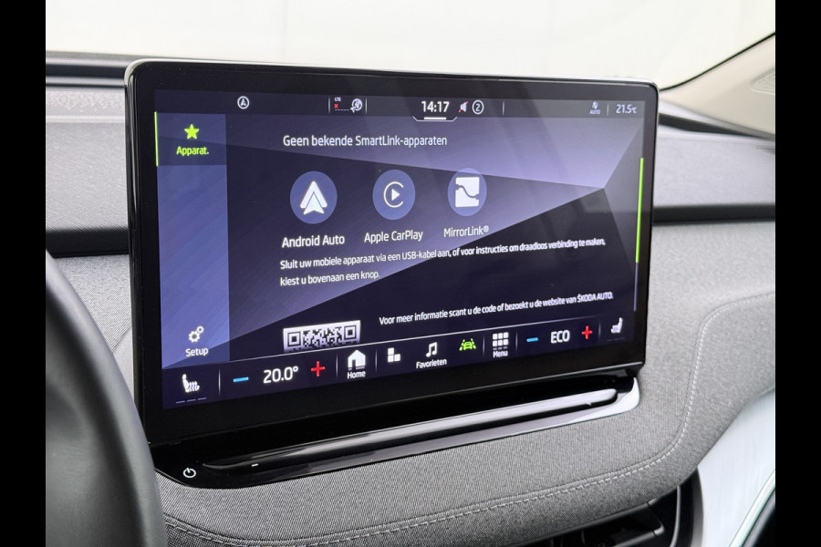 Škoda ENYAQ iV 204PK 80 SOH 92% Camera 3-Zone Ecc Stoel+Stuurverwarming Elek.Achterklep Navi Apple Carplay Android Auto Keyless advanced Pdc Comfort+Klimaat Plus P-Assist Isofix Privacy Glas Lmv DAB Rijstrooksensor 1e Eigenaar Dealeronderhouden