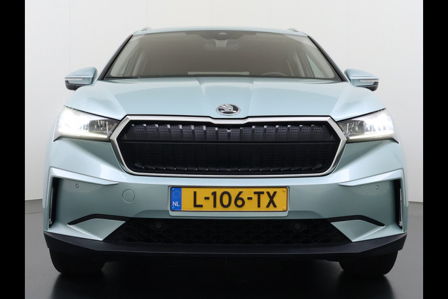 Škoda ENYAQ iV 204PK 80 SOH 92% Camera 3-Zone Ecc Stoel+Stuurverwarming Elek.Achterklep Navi Apple Carplay Android Auto Keyless advanced Pdc Comfort+Klimaat Plus P-Assist Isofix Privacy Glas Lmv DAB Rijstrooksensor 1e Eigenaar Dealeronderhouden