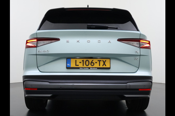 Škoda ENYAQ iV 204PK 80 SOH 92% Camera 3-Zone Ecc Stoel+Stuurverwarming Elek.Achterklep Navi Apple Carplay Android Auto Keyless advanced Pdc Comfort+Klimaat Plus P-Assist Isofix Privacy Glas Lmv DAB Rijstrooksensor 1e Eigenaar Dealeronderhouden