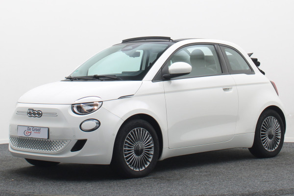 Fiat 500C Icon 42 kWh Cabrio Virtual Cockpit, Climate, Cruise, Apple Carplay, Camera, Stoelverwarming, 16''