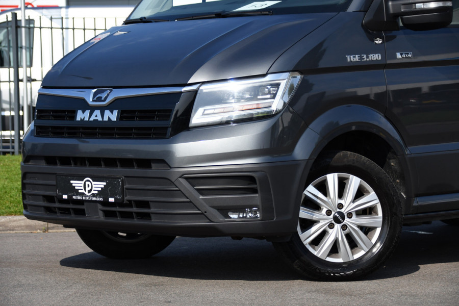 MAN TGE 3.180 35 2.0 L3H3 4x4 PB Edition Cruise, Camera, Carplay, 177pk, Clima, Automaat, Trekhaak, Sensoren, Geveerde stoel, Uniek!
