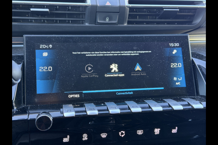 Peugeot 508 BWJ 2021 | 1.2T 131PK Allure AUTOMAAT | CLIMA | LED | STOELVERW | NAVI | LEDER/STOF | AGR | CARPLAY | PRIVACY GLASS | PDC 2X |