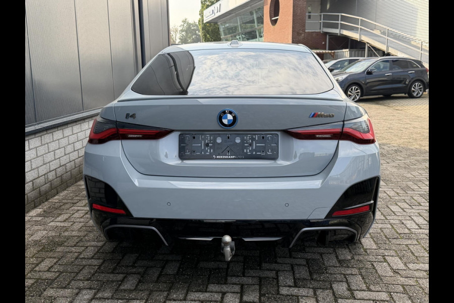 BMW i4 M50 High Executive 84 kWh 19"/SOH 99%/Schuif-kanteldak/Trekhaak/Leder + memory/Stoel + stuurverwarming/Harman Kardon/Dodehoek/Adaptieve cruise/Keyless/360 camera