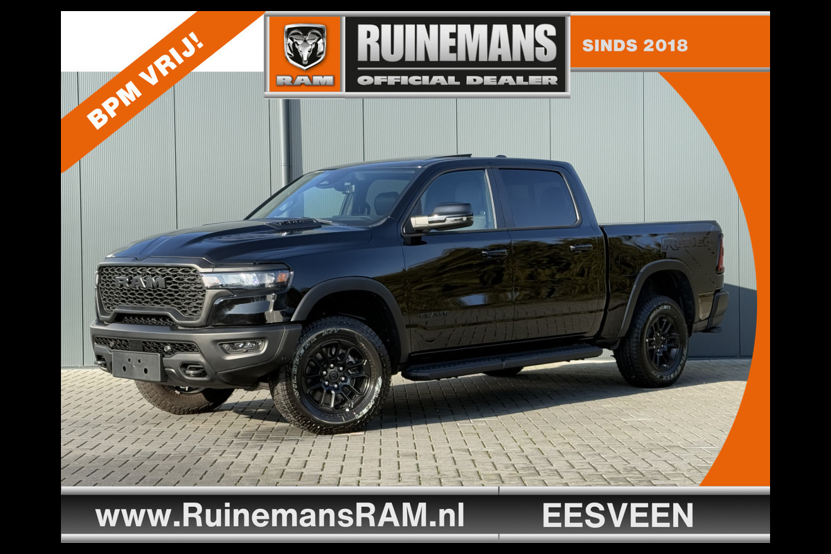 Dodge Ram 1500 3.0 420 PK REBEL PREMIUM / LUCHTVERING / 2025 MODEL / INCL PRINS LPG! / PANO / 360 CAMERA / TREKHAAK / 3500 KG AHG / NIGHT