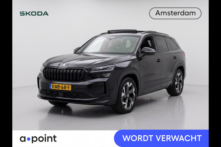 Škoda Kodiaq 1.5 TSI PHEV Sportline Business 204 pk Automaat (DSG) | Verlengde garantie | Navigatie | Panoramadak | Trekhaak (wegklapbaar) | Parkeersensoren | Achteruitrijcamera | Adaptieve cruise control | Stoelverwarming v/a |