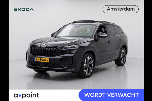 Škoda Kodiaq 1.5 TSI PHEV Sportline Business 204 pk Automaat (DSG) | Verlengde garantie | Navigatie | Panoramadak | Trekhaak (wegklapbaar) | Parkeersensoren | Achteruitrijcamera | Adaptieve cruise control | Stoelverwarming v/a |