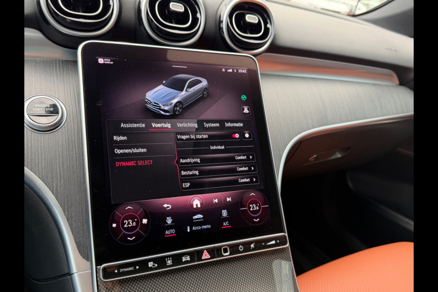 Mercedes-Benz C-Klasse 200 Luxury Line, 1e eigenaar, NAP, CarPlay, Leder, DISTRONIC, 18 inch