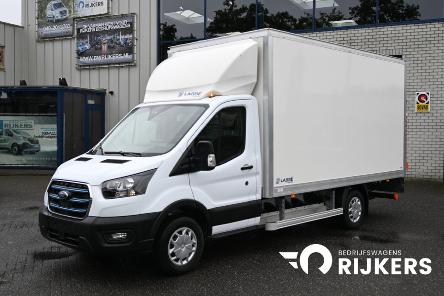 Ford e-Transit 68kWh 390L Trend Bakwagen met Dhollandia laadklep Navigatie met camera, Zijdeur