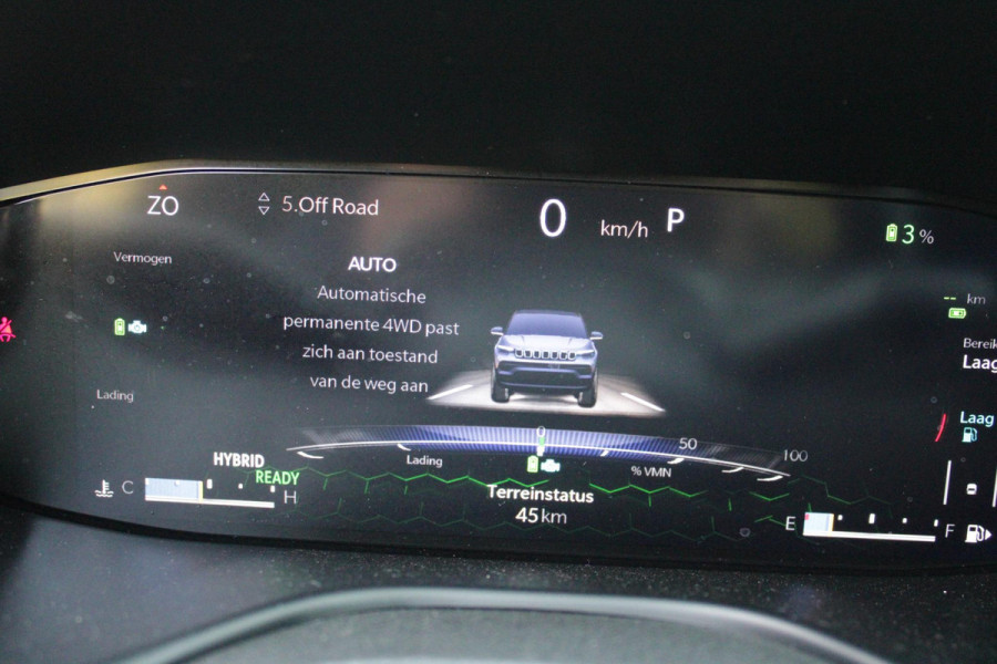 Jeep Compass 4xe 240PK Plug-in Hybrid ELECTRIC UPLAND | LAGE KM STAND! | NAVIGATIE | DRAADLOZE APPLE CARPLAY/ANDROID AUTO | DRAADLOZE TELEFOONLADER | ALL SEASON BANDEN | KEYLESS ENTRY/START | ADAPTIVE CRUISE CONTROL | FULL LED KOPLAMPEN | 17" LICHTMETALEN VELGEN | CLIMATE CONTROL | DAB+ RADIO |