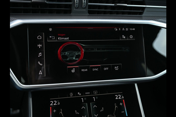 Audi A6 Avant RS 6 TFSI quattro | Achterasbesturing | VOSSEN Velgen | B&O | 360 Camera | Luchtvering | Memory Seat | Stoelverwarming V+A | Stuurverwarming | Ambiance Interieur | Trekhaak |