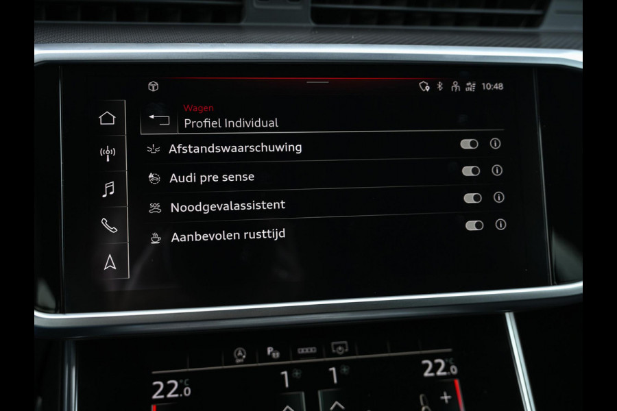 Audi A6 Avant RS 6 TFSI quattro | Achterasbesturing | VOSSEN Velgen | B&O | 360 Camera | Luchtvering | Memory Seat | Stoelverwarming V+A | Stuurverwarming | Ambiance Interieur | Trekhaak |