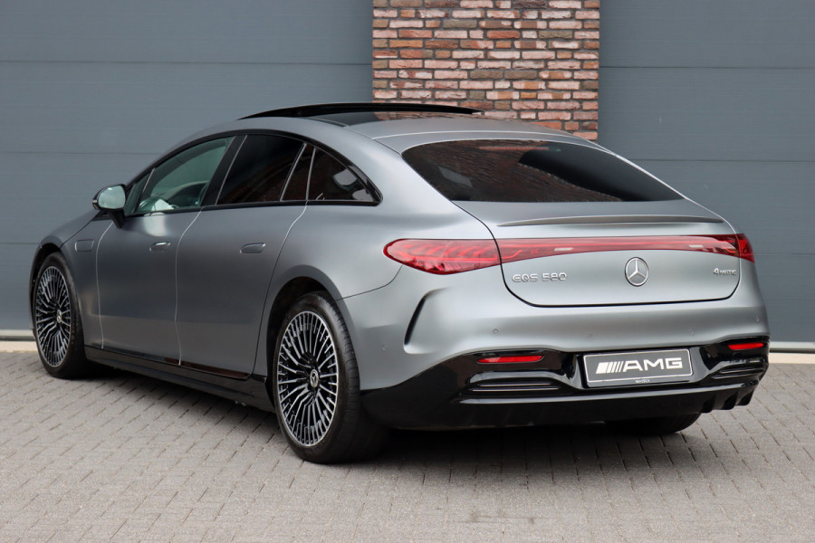 Mercedes-Benz EQS 580 4MATIC AMG Line 108 kWh | Luchtvering | Hyperscreen | Achterasbesturing | Distronic+ | Stoelventilatie | Massage | HUD | Verwarmd Stuurwiel | Digital Light |