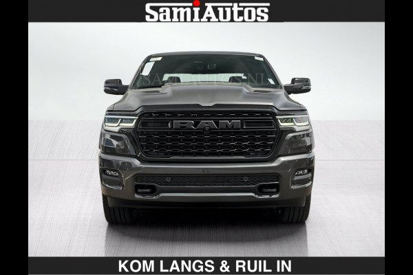 Dodge Ram LIMITED 2027 5.7 V8 HEMI | €79.950 excl excl | MAXIMAAL UITGERUST | NIEUWE KLEUR Granite Crystal Pearl met Ebony Red interior se DUBBELE CABINE | 5 PERSOONS | DC | Allernieuwste Limited 2027 in nieuwe kleur Granite Crystal Pearl  – volledig uitgerust met alle opties.