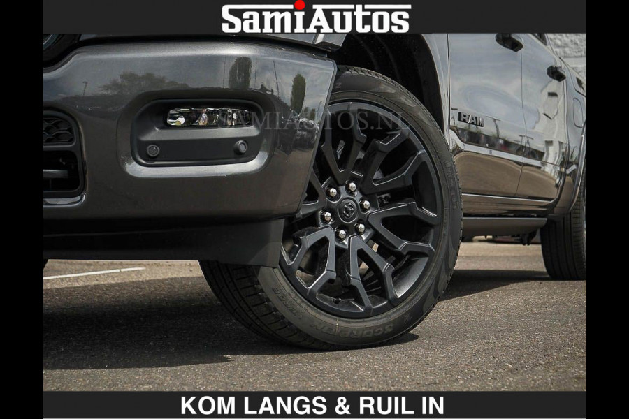 Dodge Ram LIMITED 2027 5.7 V8 HEMI | €79.950 excl excl | MAXIMAAL UITGERUST | NIEUWE KLEUR Granite Crystal Pearl met Ebony Red interior se DUBBELE CABINE | 5 PERSOONS | DC | Allernieuwste Limited 2027 in nieuwe kleur Granite Crystal Pearl  – volledig uitgerust met alle opties.