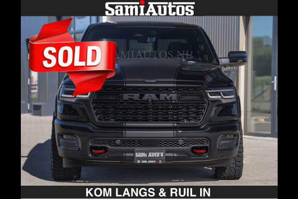 Dodge Ram Limited H.O 540HP 706Nm | € 84.950 excl | De Meest Luxe en Volle Pick-Up in zijn Klasse | LUCHTVERING | HUD | Massage + Full Opt Comfortabele Dubbele Cabine met Royale 5 Zitplaatsen | BPM vrij | Nu Leverbaar uit Voorraad | Voorraad Nr 2300 - 7689 | De specialist in Amerikaanse pick‑ups in Nederland en Europa.