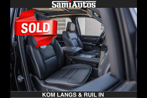Dodge Ram Limited H.O 540HP 706Nm | € 84.950 excl | De Meest Luxe en Volle Pick-Up in zijn Klasse | LUCHTVERING | HUD | Massage + Full Opt Comfortabele Dubbele Cabine met Royale 5 Zitplaatsen | BPM vrij | Nu Leverbaar uit Voorraad | Voorraad Nr 2300 - 7689 | De specialist in Amerikaanse pick‑ups in Nederland en Europa.