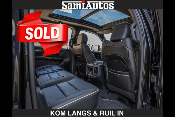 Dodge Ram Limited H.O 540HP 706Nm | € 84.950 excl | De Meest Luxe en Volle Pick-Up in zijn Klasse | LUCHTVERING | HUD | Massage + Full Opt Comfortabele Dubbele Cabine met Royale 5 Zitplaatsen | BPM vrij | Nu Leverbaar uit Voorraad | Voorraad Nr 2300 - 7689 | De specialist in Amerikaanse pick‑ups in Nederland en Europa.