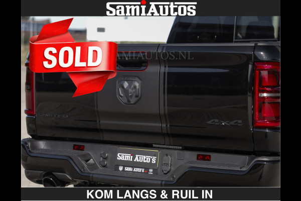 Dodge Ram Limited H.O 540HP 706Nm | € 84.950 excl | De Meest Luxe en Volle Pick-Up in zijn Klasse | LUCHTVERING | HUD | Massage + Full Opt Comfortabele Dubbele Cabine met Royale 5 Zitplaatsen | BPM vrij | Nu Leverbaar uit Voorraad | Voorraad Nr 2300 - 7689 | De specialist in Amerikaanse pick‑ups in Nederland en Europa.