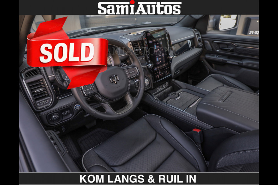 Dodge Ram Limited H.O 540HP 706Nm | € 84.950 excl | De Meest Luxe en Volle Pick-Up in zijn Klasse | LUCHTVERING | HUD | Massage + Full Opt Comfortabele Dubbele Cabine met Royale 5 Zitplaatsen | BPM vrij | Nu Leverbaar uit Voorraad | Voorraad Nr 2300 - 7689 | De specialist in Amerikaanse pick‑ups in Nederland en Europa.