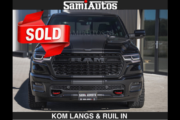Dodge Ram Limited H.O 540HP 706Nm | € 84.950 excl | De Meest Luxe en Volle Pick-Up in zijn Klasse | LUCHTVERING | HUD | Massage + Full Opt Comfortabele Dubbele Cabine met Royale 5 Zitplaatsen | BPM vrij | Nu Leverbaar uit Voorraad | Voorraad Nr 2300 - 7689 | De specialist in Amerikaanse pick‑ups in Nederland en Europa.
