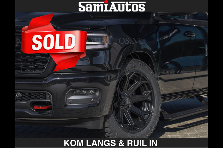 Dodge Ram Limited H.O 540HP 706Nm | € 84.950 excl | De Meest Luxe en Volle Pick-Up in zijn Klasse | LUCHTVERING | HUD | Massage + Full Opt Comfortabele Dubbele Cabine met Royale 5 Zitplaatsen | BPM vrij | Nu Leverbaar uit Voorraad | Voorraad Nr 2300 - 7689 | De specialist in Amerikaanse pick‑ups in Nederland en Europa.