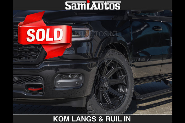 Dodge Ram Limited H.O 540HP 706Nm | € 84.950 excl | De Meest Luxe en Volle Pick-Up in zijn Klasse | LUCHTVERING | HUD | Massage + Full Opt Comfortabele Dubbele Cabine met Royale 5 Zitplaatsen | BPM vrij | Nu Leverbaar uit Voorraad | Voorraad Nr 2300 - 7689 | De specialist in Amerikaanse pick‑ups in Nederland en Europa.