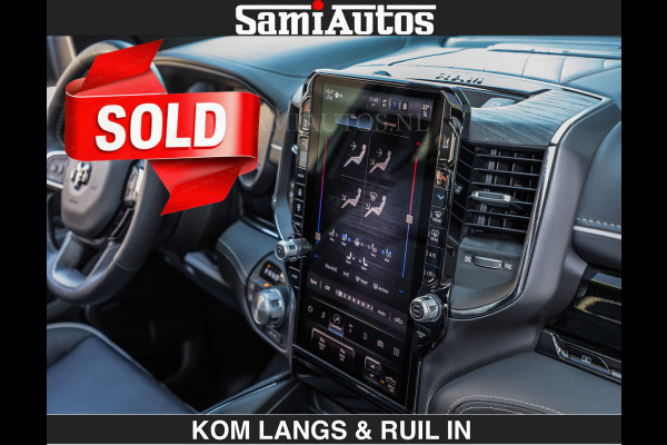 Dodge Ram Limited H.O 540HP 706Nm | € 84.950 excl | De Meest Luxe en Volle Pick-Up in zijn Klasse | LUCHTVERING | HUD | Massage + Full Opt Comfortabele Dubbele Cabine met Royale 5 Zitplaatsen | BPM vrij | Nu Leverbaar uit Voorraad | Voorraad Nr 2300 - 7689 | De specialist in Amerikaanse pick‑ups in Nederland en Europa.