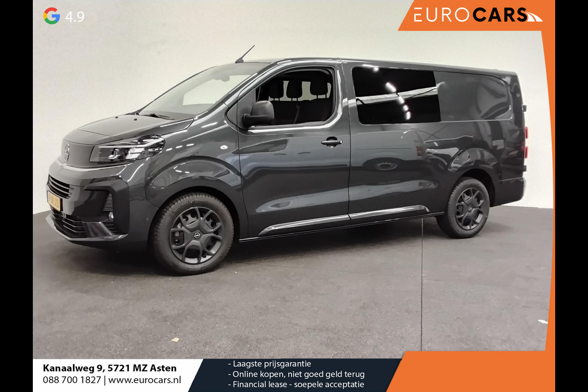 Opel Vivaro 1.5 Diesel 120pk L3 Dubbele Cabine Apple Carplay /  Android Auto Parkeersensoren V+A Trekhaak Camera Navigatie Cruise Control LED koplampen houten afwerking laadruimte