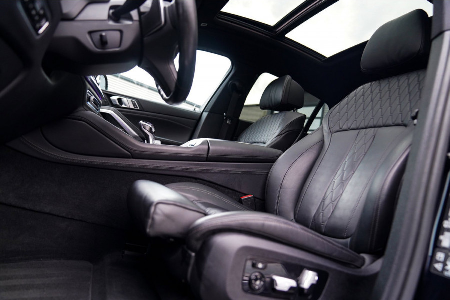 BMW X6 XDrive40i High Executive | Panorama | 360cam | Carbon | Adaptieve cruise control | Kristallen pook | 22 inch | Dealer onder