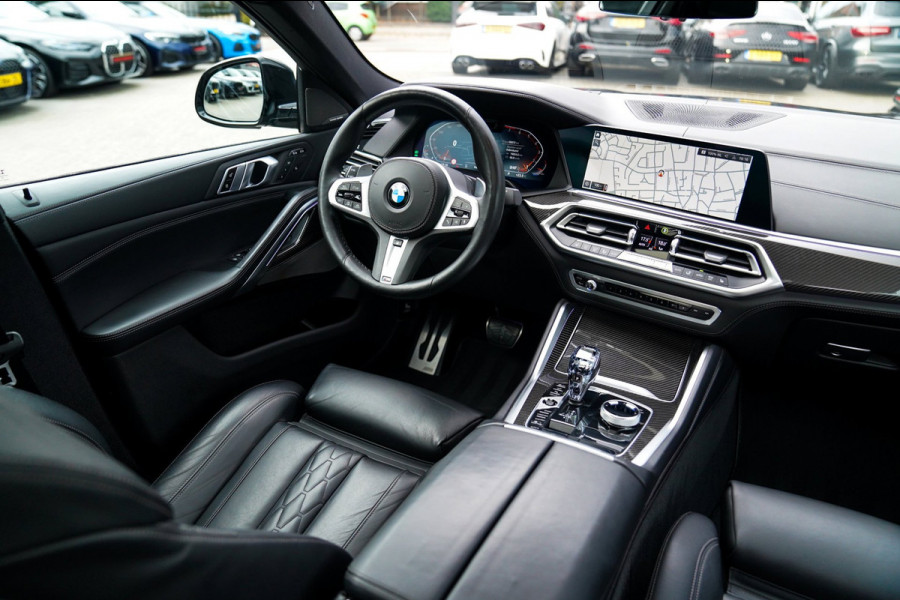 BMW X6 XDrive40i High Executive | Panorama | 360cam | Carbon | Adaptieve cruise control | Kristallen pook | 22 inch | Dealer onder