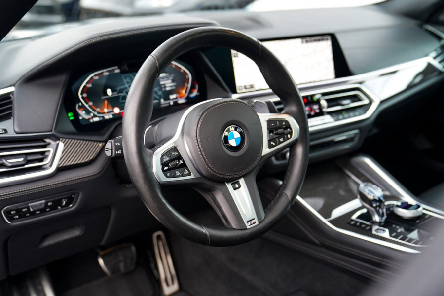 BMW X6 XDrive40i High Executive | Panorama | 360cam | Carbon | Adaptieve cruise control | Kristallen pook | 22 inch | Dealer onder