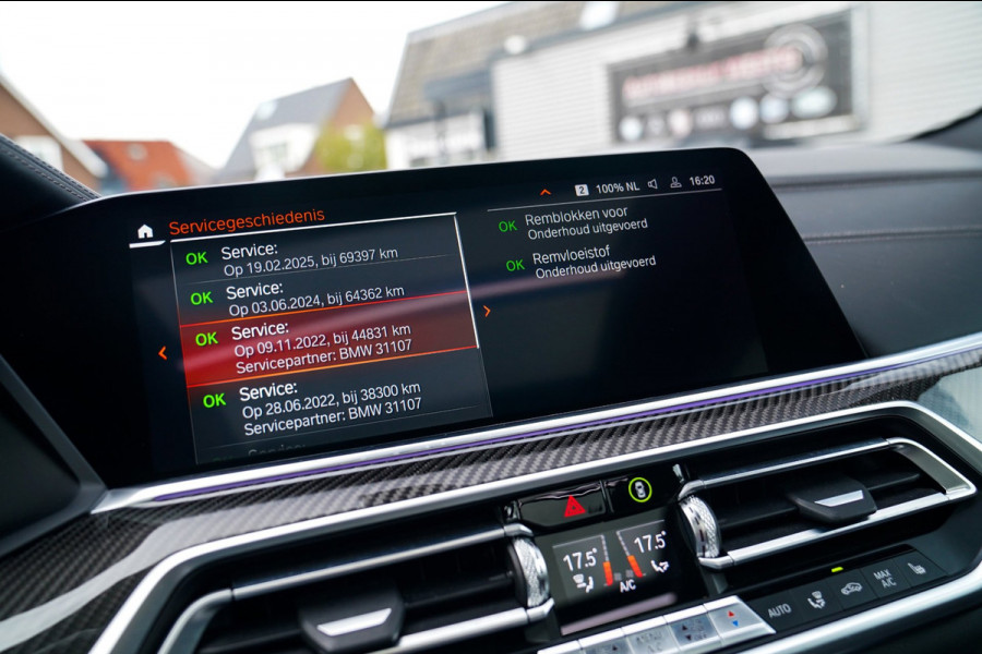 BMW X6 XDrive40i High Executive | Panorama | 360cam | Carbon | Adaptieve cruise control | Kristallen pook | 22 inch | Dealer onder