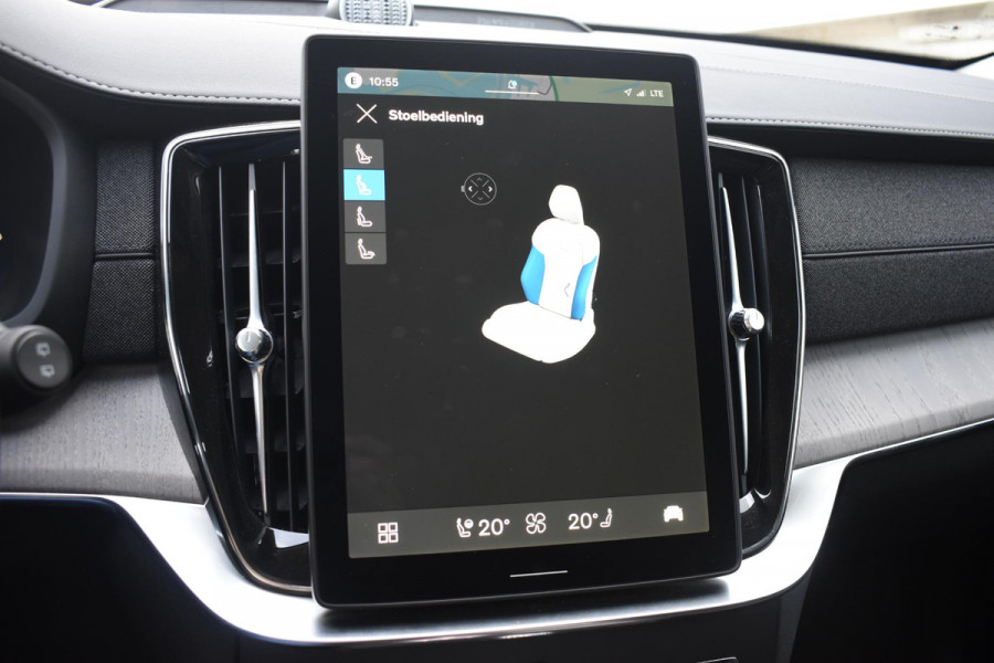 Volvo XC90 T8 455PK Plug-in hybrid AWD Ultra Dark / Bowers & Wilkins / Luchtvering / Head-Up Display / 360 Camera / Massagestoelen / Elektrisch bedienbare stoelen met geheugen / Stoelventilatie / Nappaleder / Elektrisch uitklapbare trekhaak