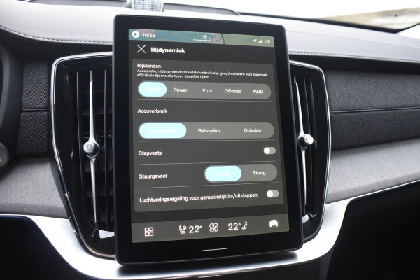 Volvo XC90 T8 455PK Plug-in hybrid AWD Ultra Dark / Bowers & Wilkins / Luchtvering / Head-Up Display / 360 Camera / Massagestoelen / Elektrisch bedienbare stoelen met geheugen / Stoelventilatie / Nappaleder / Elektrisch uitklapbare trekhaak