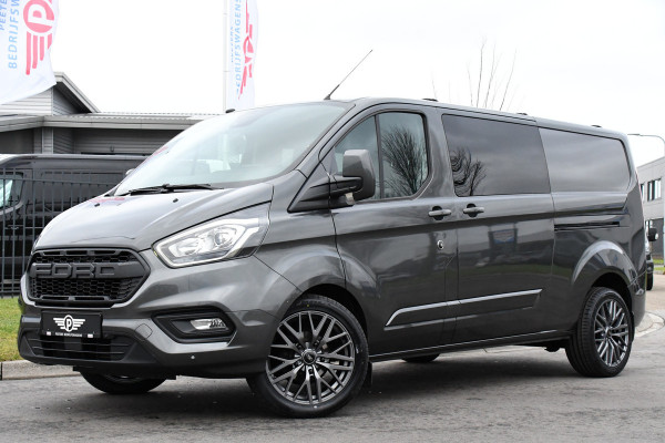 Ford Transit Custom 300 2.0 TDCI L2H1 DC Raptor Edition Limited Camera, Cruise, Carplay, 130pk, Automaat, Sensoren, Multimedia, 2 x Schuifdeur, UNIEK!