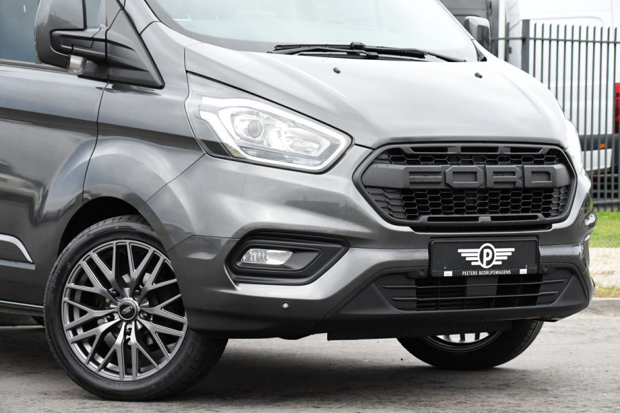 Ford Transit Custom 300 2.0 TDCI L2H1 DC Raptor Edition Limited Camera, Cruise, Carplay, 130pk, Automaat, Sensoren, Multimedia, 2 x Schuifdeur, UNIEK!