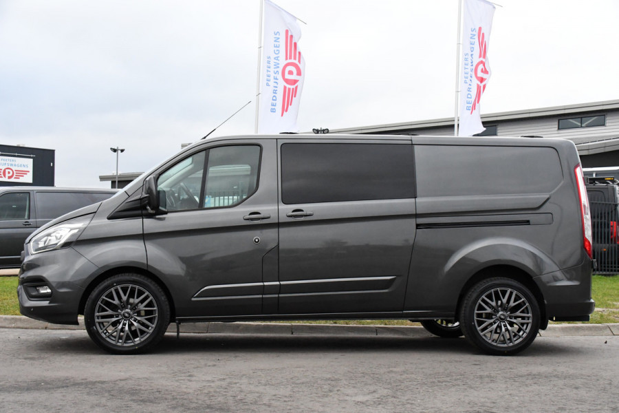 Ford Transit Custom 300 2.0 TDCI L2H1 DC Raptor Edition Limited Camera, Cruise, Carplay, 130pk, Automaat, Sensoren, Multimedia, 2 x Schuifdeur, UNIEK!