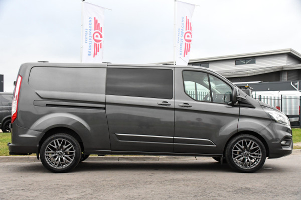 Ford Transit Custom 300 2.0 TDCI L2H1 DC Raptor Edition Limited Camera, Cruise, Carplay, 130pk, Automaat, Sensoren, Multimedia, 2 x Schuifdeur, UNIEK!