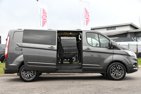 Ford Transit Custom 300 2.0 TDCI L2H1 DC Raptor Edition Limited Camera, Cruise, Carplay, 130pk, Automaat, Sensoren, Multimedia, 2 x Schuifdeur, UNIEK!