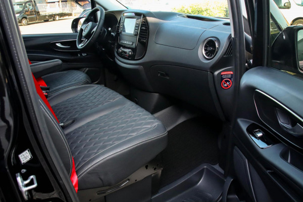 Mercedes-Benz Vito 114 CDI Lang AMG Edition 9G Automaat! UNIEK! NIEUW|LED|NAVI CarPlay|Camera|Leder|SideBars|Spoiler|19inch|Black
