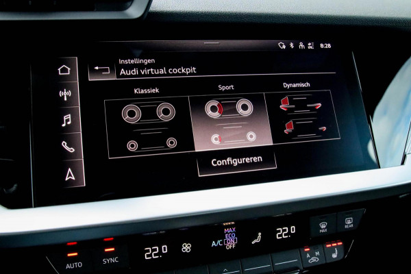 Audi A3 Sportback 35 1.5 TFSI S Edition One S-line 150pk S-Tronic Lederen kuipstoelen|Virtual Cockpit|Panoramadak|LED Matrix|Black