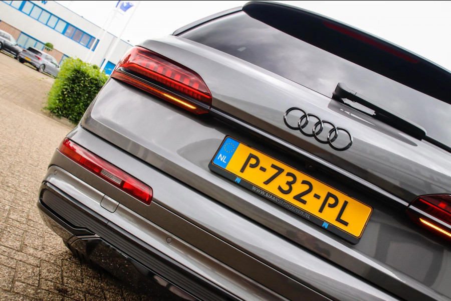 Audi Q7 55TFSI e Quattro Pro Line S S-Line 381pk Automaat! 1e Eig|DLR|Luchtvering|Panoramadak|Virtual|HD Matrix LED|Black|Trekhaak